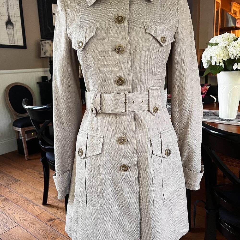 Rachel Zoe Blazer / Jacket Military Style Size 4 Tencel / Cotton